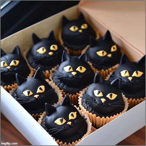 Fancy A Halloween Cat Cup Cake ? | image tagged in cats,halloween,cupcakes | made w/ Imgflip meme maker