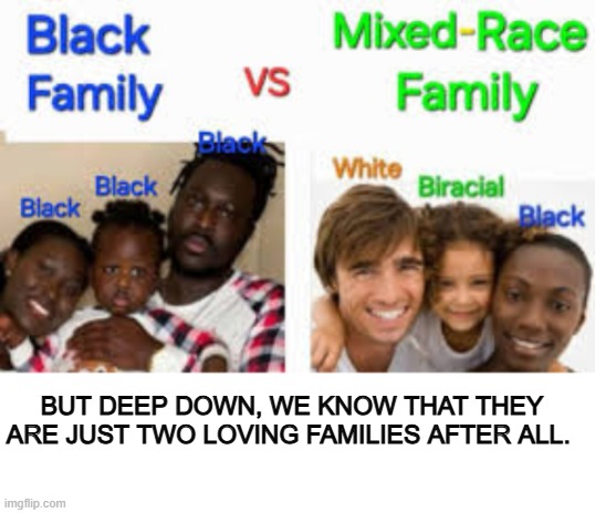 a kid with loving parents | BUT DEEP DOWN, WE KNOW THAT THEY ARE JUST TWO LOVING FAMILIES AFTER ALL. | image tagged in wholesome,conservative,america,family values | made w/ Imgflip meme maker