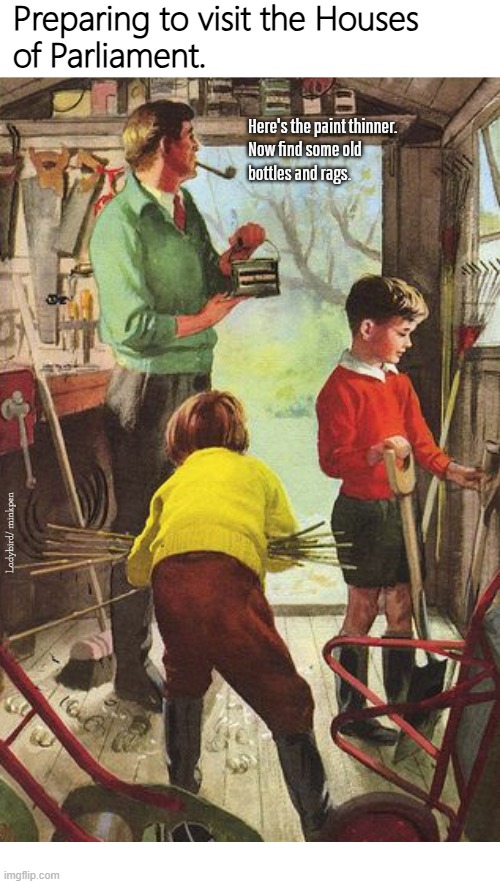 It's a joke | image tagged in ladybird,shed,parliament,politics,westminster,government | made w/ Imgflip meme maker