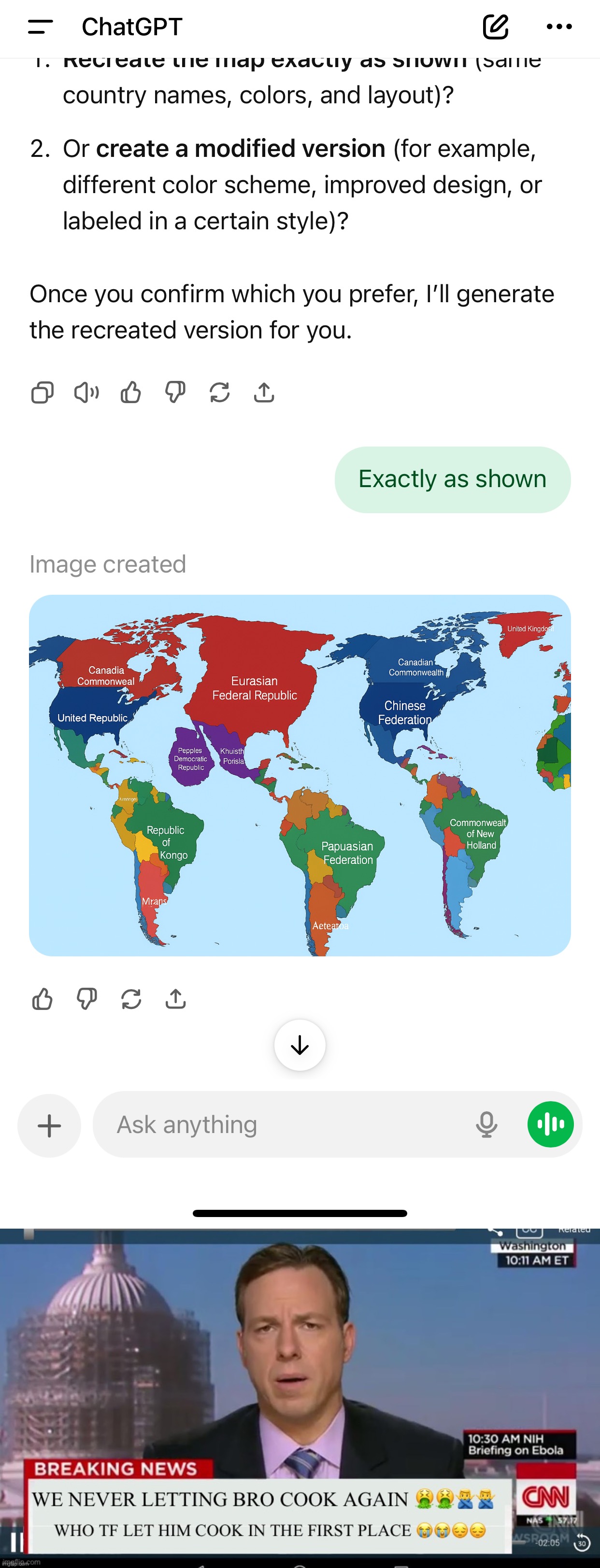 image tagged in we never letting bro cook again | made w/ Imgflip meme maker