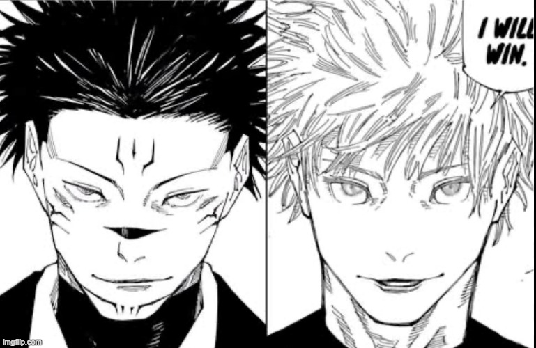 Gojo and Sukuna | image tagged in gojo and sukuna | made w/ Imgflip meme maker