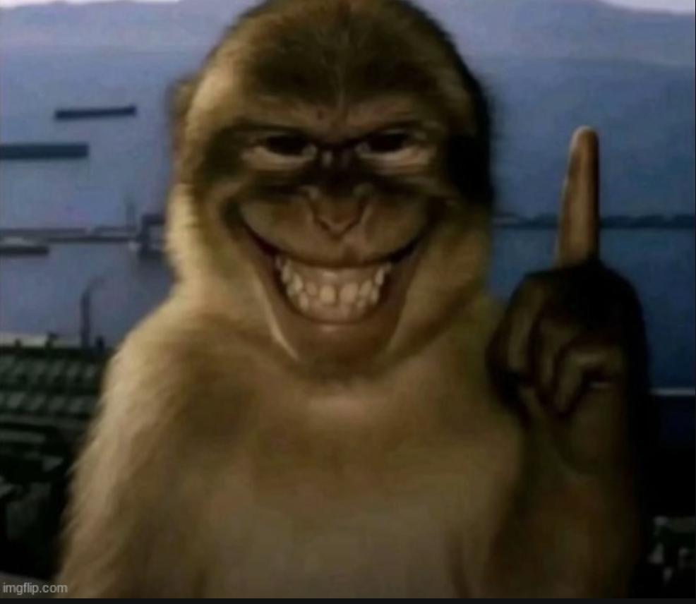 monkey gets the idea Blank Meme Template