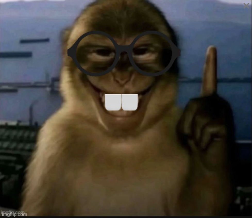 nerd monkey Blank Meme Template