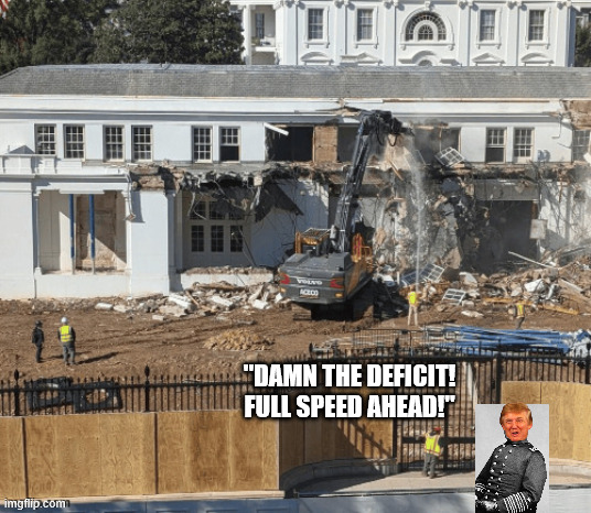 "DAMN THE DEFICIT! FULL SPEED AHEAD!" | made w/ Imgflip meme maker