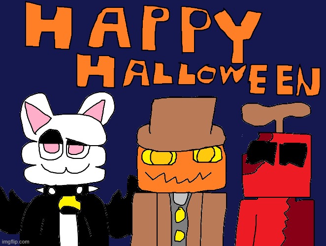 i was thinking of a comic but just have this boring art for halloween instead | made w/ Imgflip meme maker
