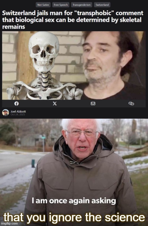 Follow the Silenced | that you ignore the science | image tagged in memes,bernie i am once again asking for your support | made w/ Imgflip meme maker