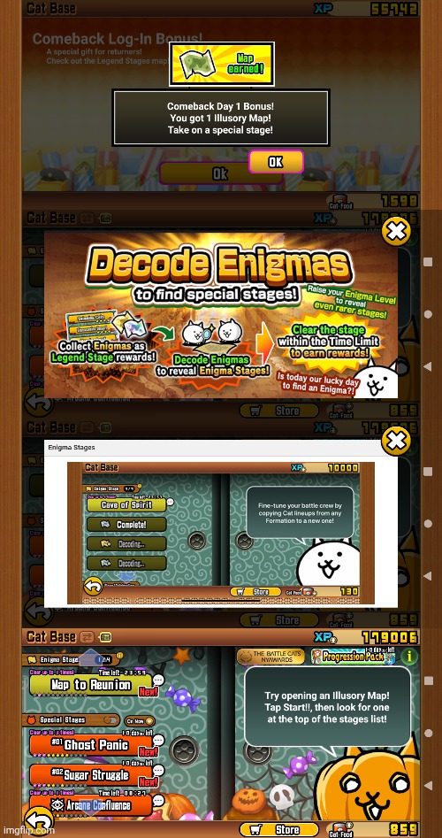 Eh? What's this? | image tagged in battle cats,halloween,happy halloween | made w/ Imgflip meme maker