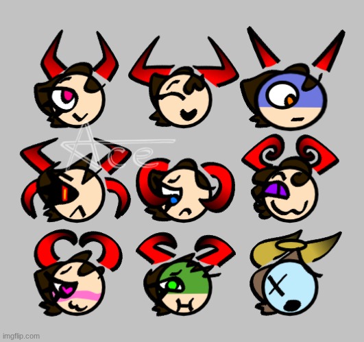 Revised Ace Expression Sheet! | image tagged in ocs | made w/ Imgflip meme maker