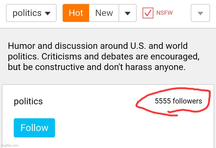 nice | image tagged in meta humor,politics | made w/ Imgflip meme maker