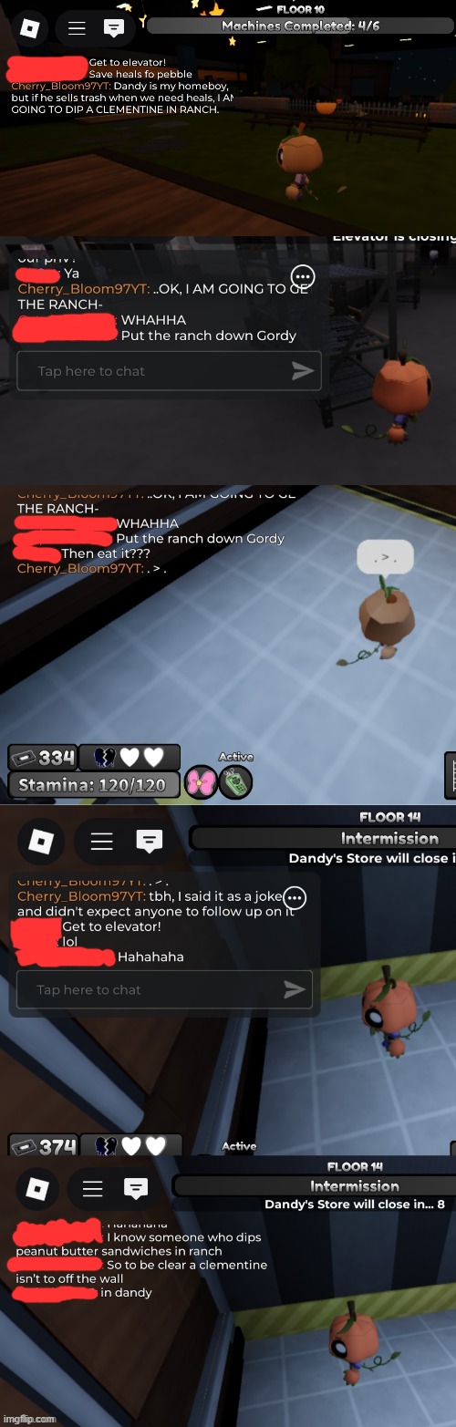 (Names of other users censored to protect privacy) I said that as a joke bc I was in a run, and didn't expect peeps to roll w it | made w/ Imgflip meme maker