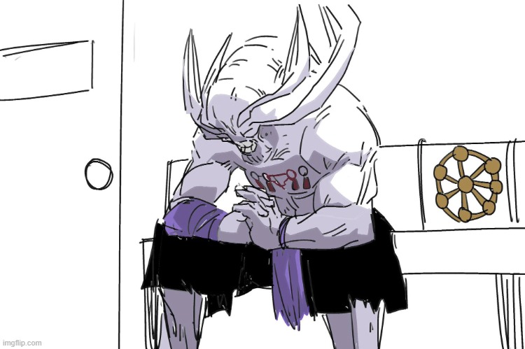 Mahoraga Depressed | image tagged in mahoraga depressed | made w/ Imgflip meme maker