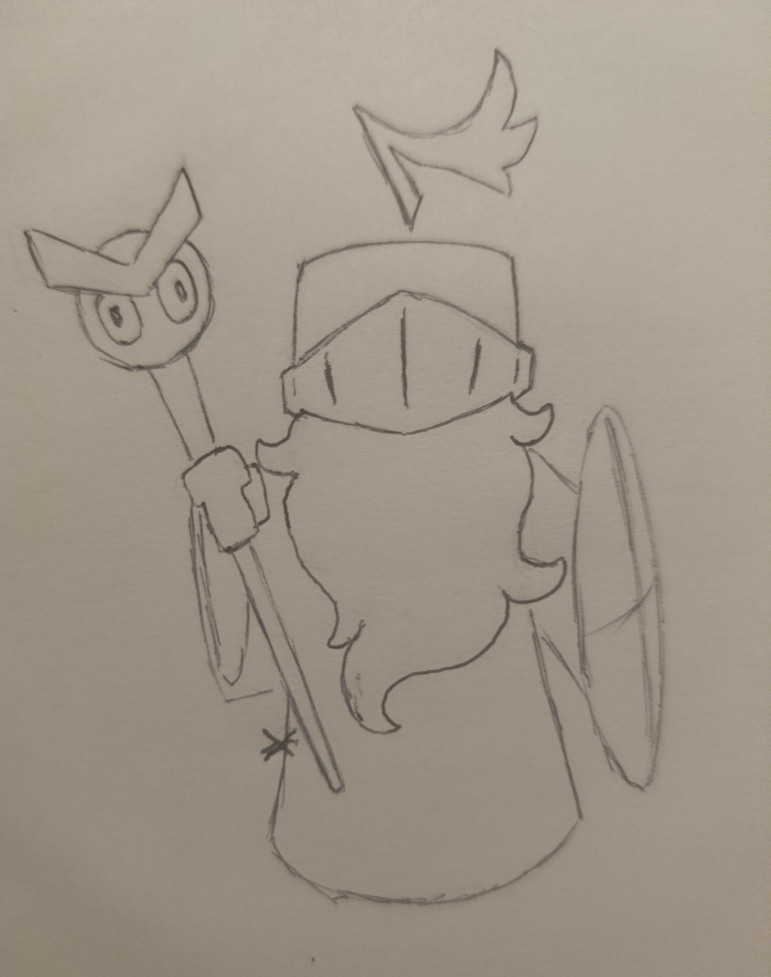 Staffgeist, brave knight (and its very angry staff) of Tartarus Blank Meme Template
