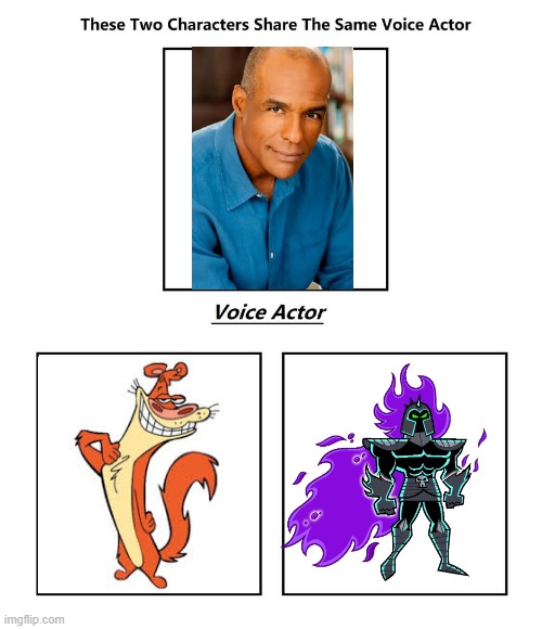 Michael Dorn | image tagged in same voice actor,michael dorn,i am weasel,danny phantom,cartoon network,nickelodeon | made w/ Imgflip meme maker