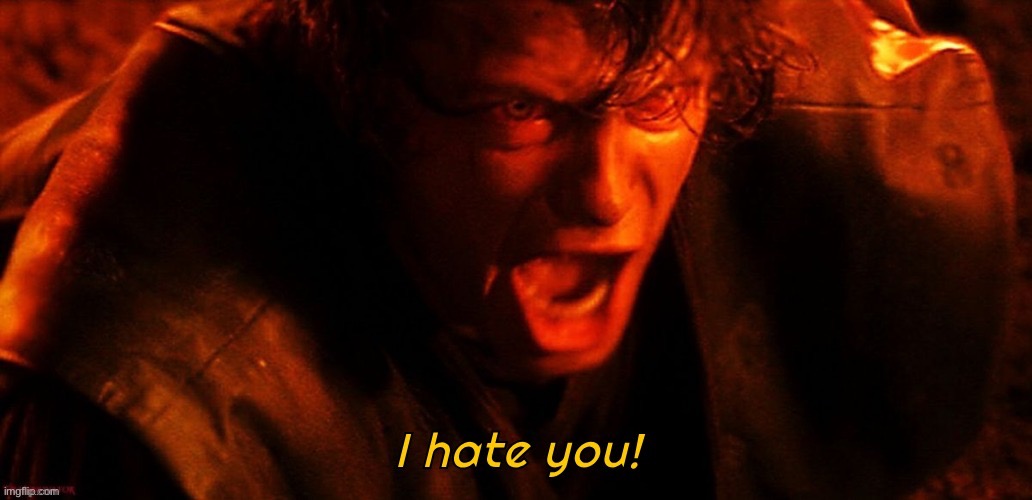 I hate you! | image tagged in i hate you | made w/ Imgflip meme maker