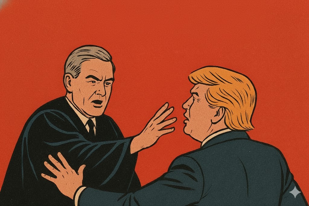 Judge Slapping Trump Blank Meme Template