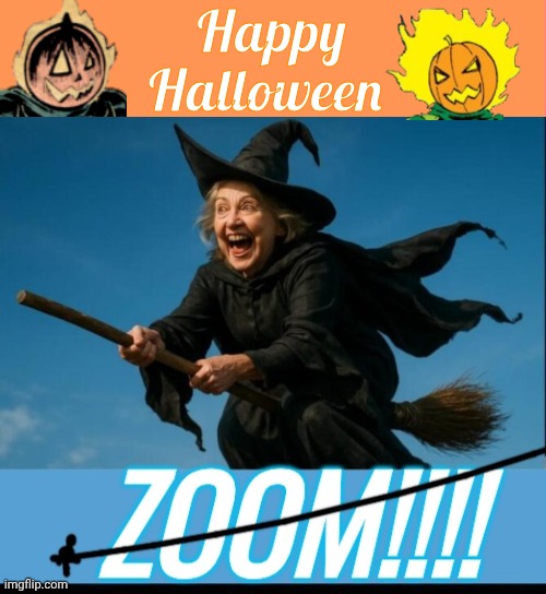 Hillary Witch Broomstick Rider Blank Meme Template