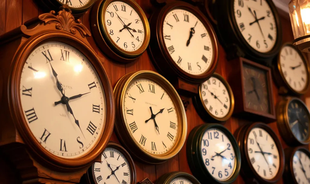 Wall of Clocks Blank Meme Template