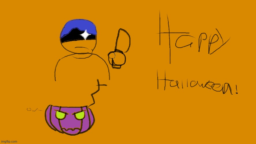 Quick Halloween drawing I made last minute | made w/ Imgflip meme maker
