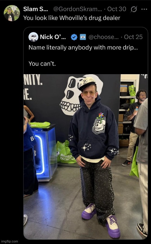 image tagged in drip,dr seuss,whoville,drug dealer | made w/ Imgflip meme maker