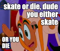 Skate or Die, Dude Blank Meme Template