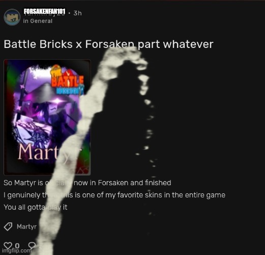 Because rat blackmailed me (/j) | FORSAKENFAN101 | made w/ Imgflip meme maker