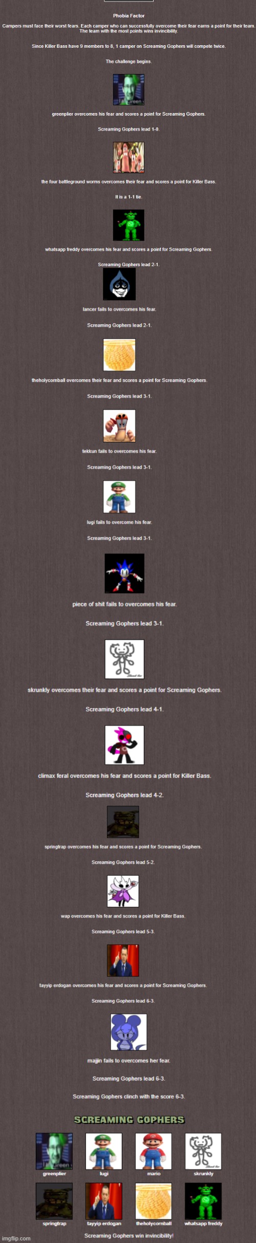 ok i'm back posting the total drama island challenge | made w/ Imgflip meme maker