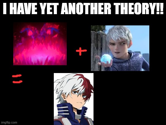 bro i made this at like 800 in the morning while listening to bts for no reason | I HAVE YET ANOTHER THEORY!! | image tagged in blank white template | made w/ Imgflip meme maker