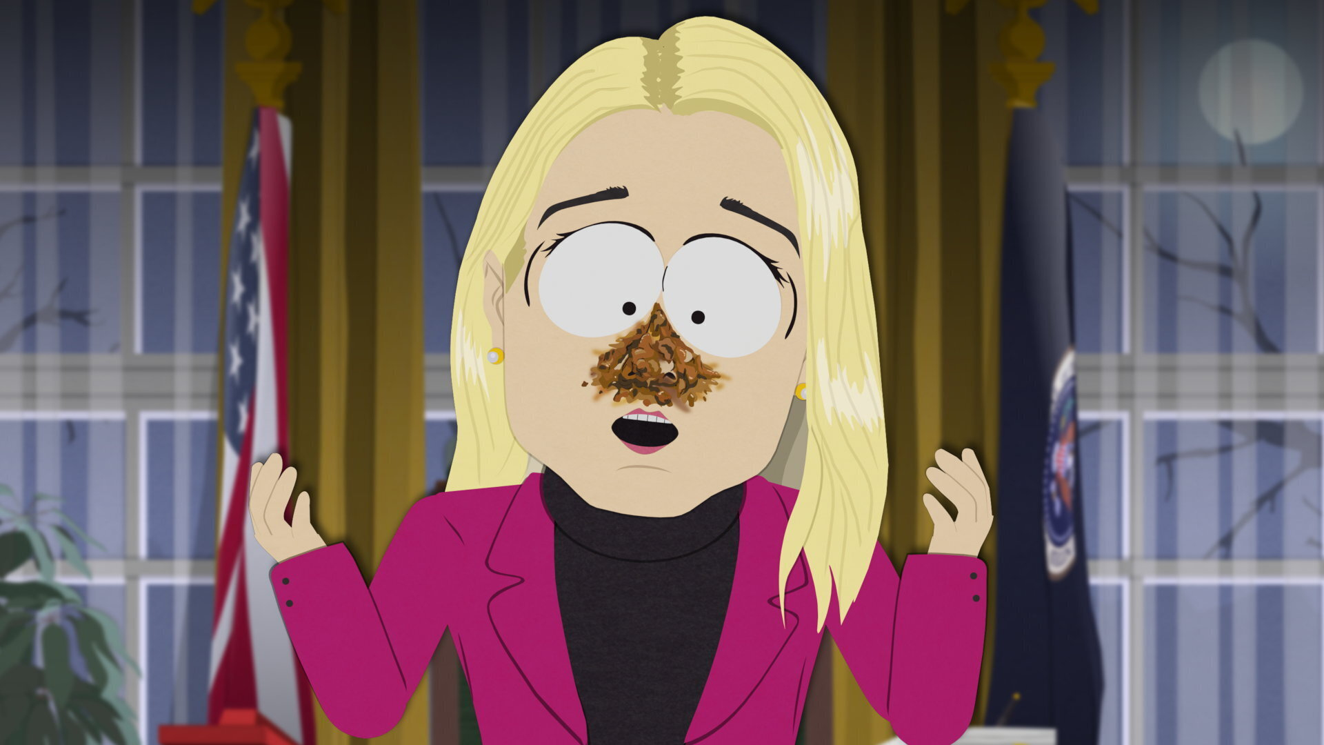 Pam Bondi South Park Brown Nose Rectoplasm Blank Meme Template