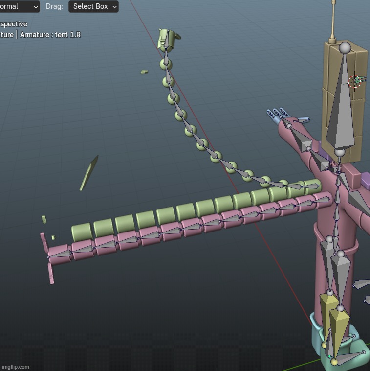 i hate rigging cuz blender sometimes pulls stuff like THIS on me | made w/ Imgflip meme maker