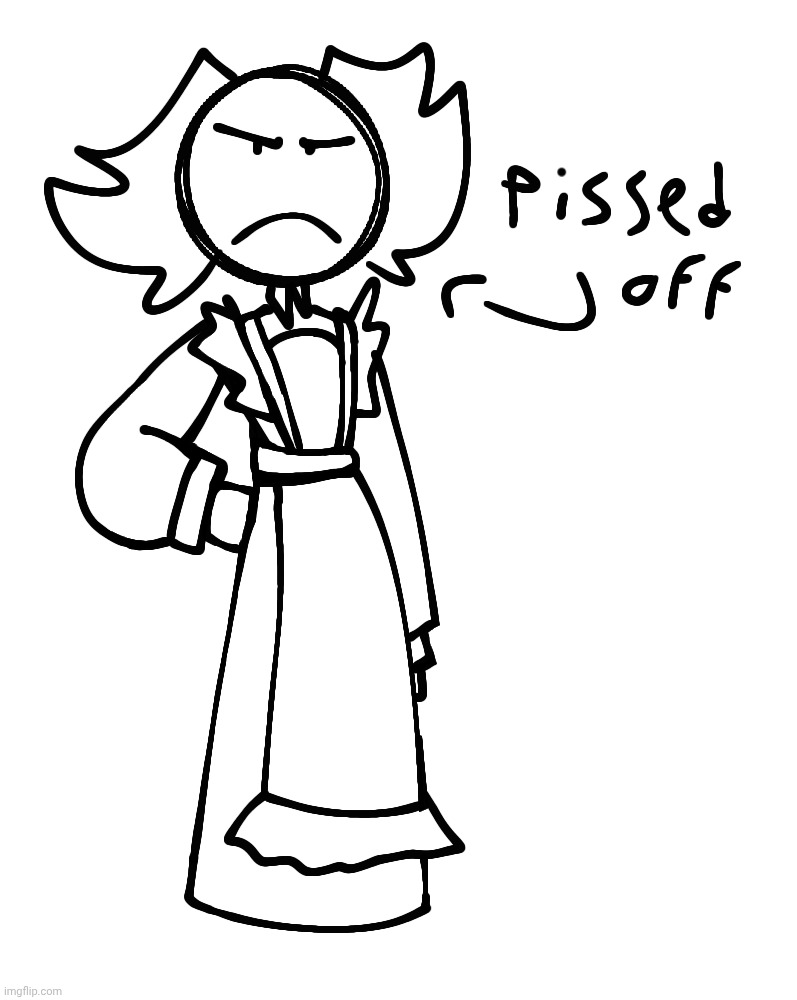 I drew skrunkly in a maid dress because I was bored | made w/ Imgflip meme maker