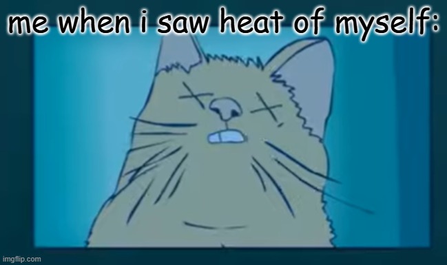 random memes #67 | me when i saw heat of myself: | image tagged in funny | made w/ Imgflip meme maker