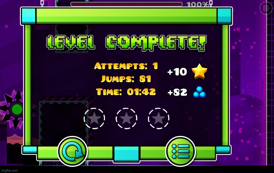 Chat I finally did it. I completed geometrical denominator in 1 attempt im so proud of myself | made w/ Imgflip meme maker