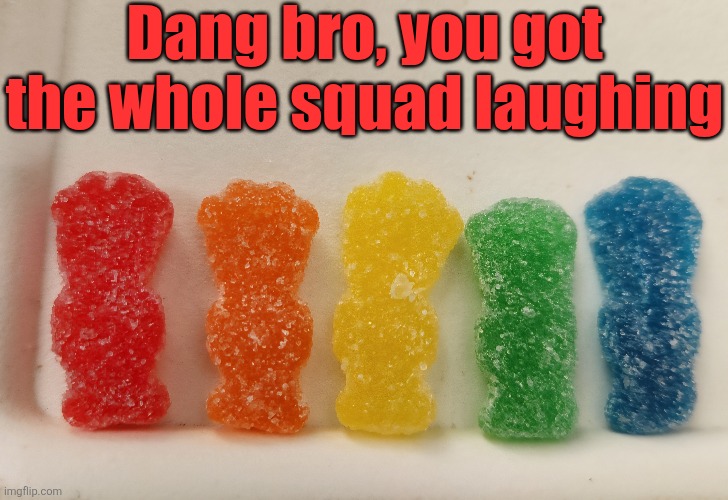 Dang bro, you got the whole squad laughing Blank Meme Template