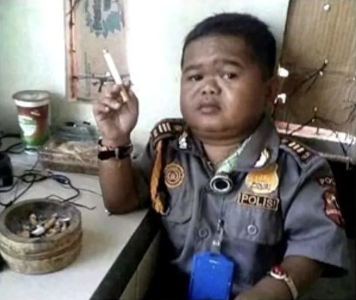 High Quality Officer Baby Blank Meme Template