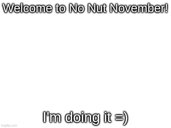 Sans on topic | Welcome to No Nut November! I'm doing it =) | image tagged in nnn,no nut november | made w/ Imgflip meme maker