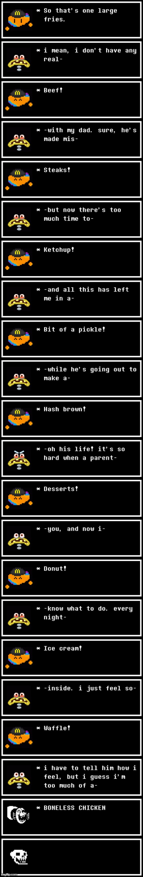 this isn't canon it's just based on a meme (Undertale #149) | made w/ Imgflip meme maker
