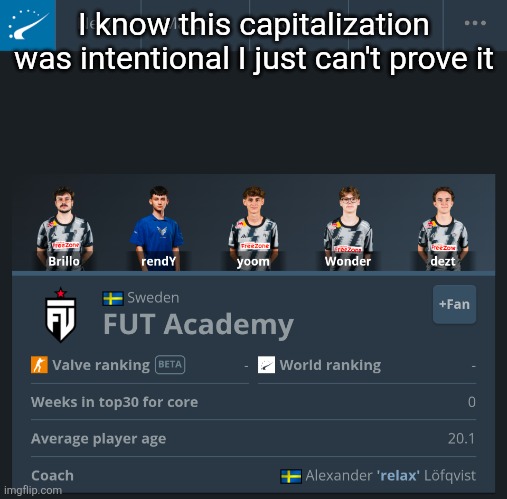 I know this capitalization was intentional I just can't prove it | made w/ Imgflip meme maker