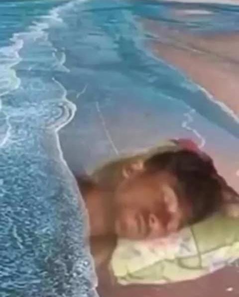 Guy sleeping *in* the beach Blank Meme Template