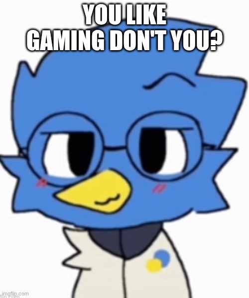 berdly I remember you're P R O   G A M I N G | YOU LIKE GAMING DON'T YOU? | image tagged in funny | made w/ Imgflip meme maker
