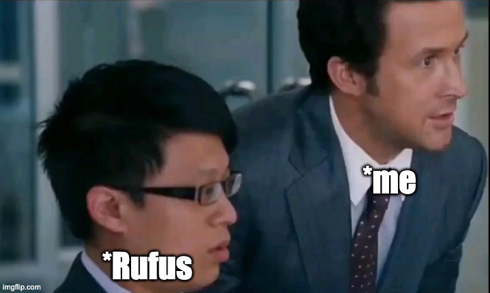 Amazon's Rufus bot is amazing btw | *me; *Rufus | image tagged in this is my quant | made w/ Imgflip meme maker