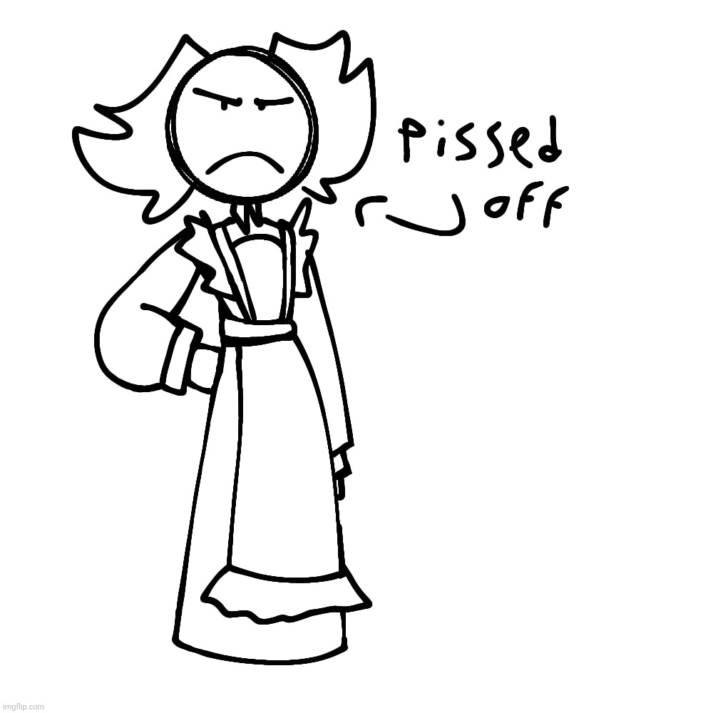 Also here's a doodle of skrunkly in a maid dress because why not | made w/ Imgflip meme maker