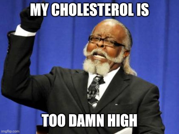 Too Damn High | MY CHOLESTEROL IS; TOO DAMN HIGH | image tagged in memes,too damn high | made w/ Imgflip meme maker