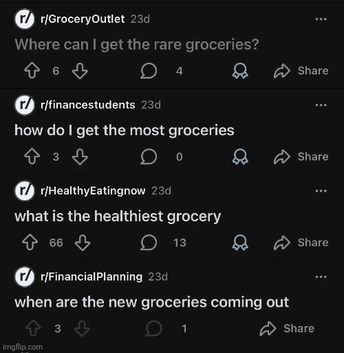 What the fuck are rare groceries | made w/ Imgflip meme maker