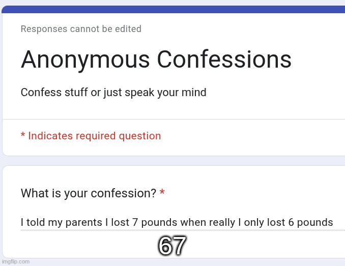 67 | made w/ Imgflip meme maker