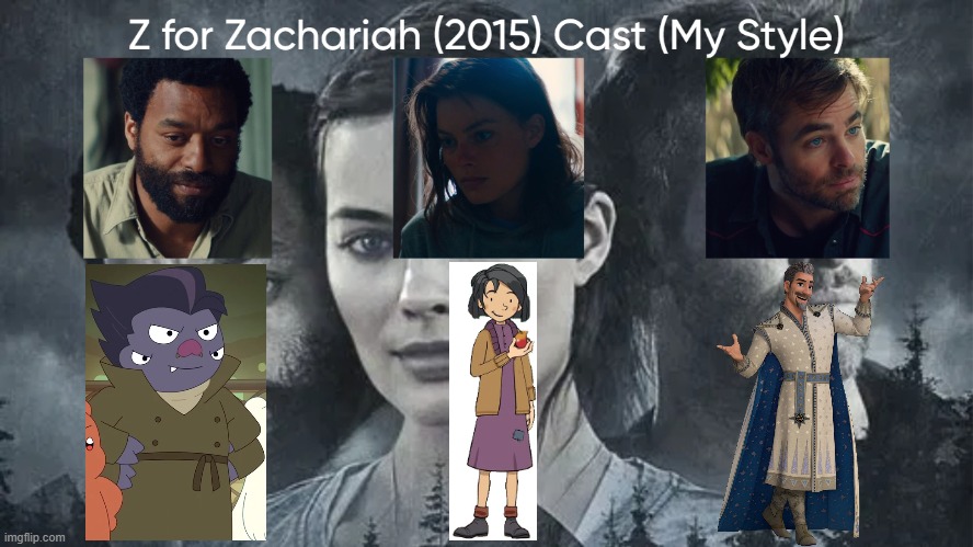 Z for Zachariah (2015) Cast (My Style) | image tagged in z for zachariah 2015 cast my style,meme,memes,spoof cast,z for zachariah,characters | made w/ Imgflip meme maker