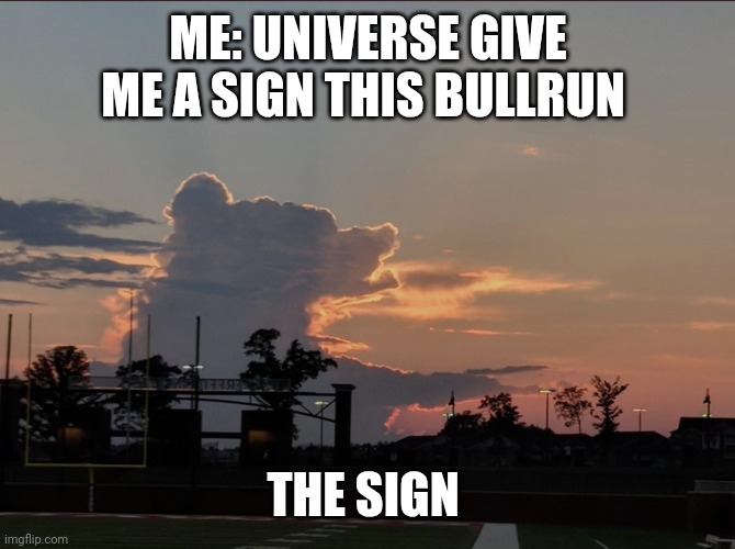 Bear market | ME: UNIVERSE GIVE ME A SIGN THIS BULLRUN; THE SIGN | image tagged in bear market | made w/ Imgflip meme maker