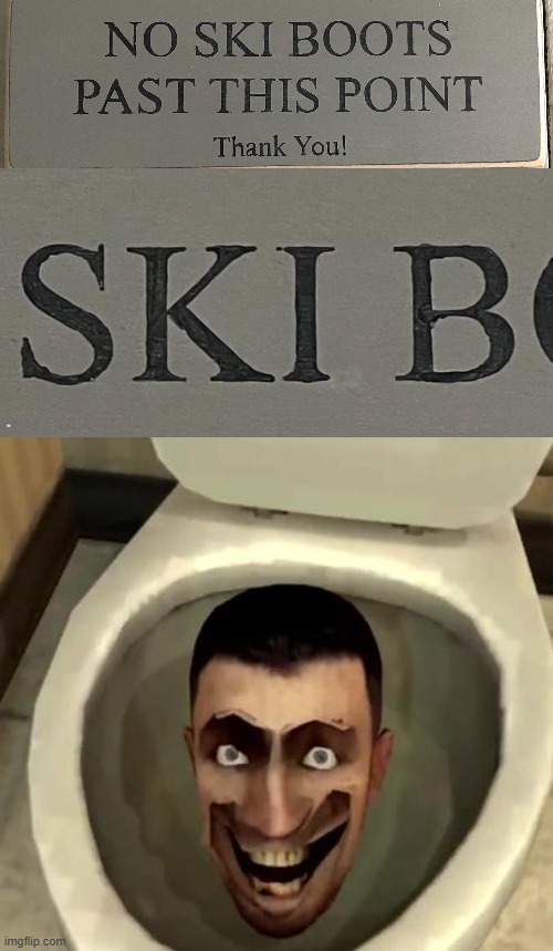 ski boots | image tagged in skibidi toilet,skiing,dih,67 | made w/ Imgflip meme maker