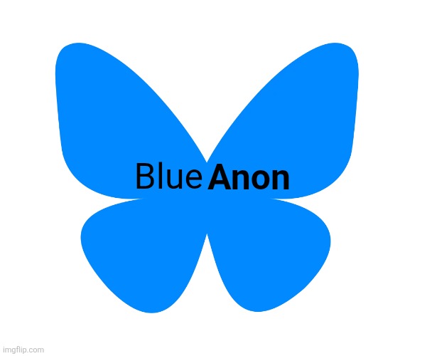 Bsky logo | Blue Anon | image tagged in bsky logo | made w/ Imgflip meme maker
