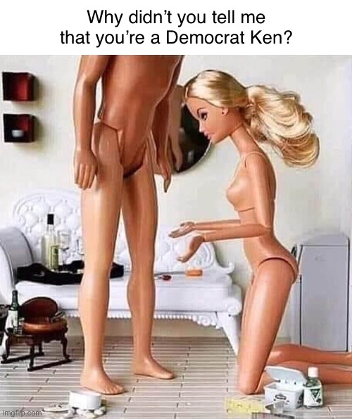 The Schumer Shutdown in a nutshell | Why didn’t you tell me that you’re a Democrat Ken? | image tagged in ken the democrat | made w/ Imgflip meme maker