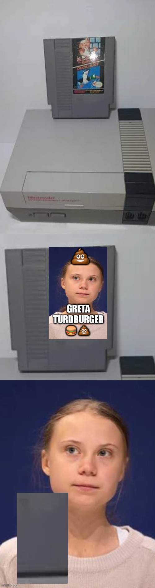 Thanksgiving Video game teaser | 💩; GRETA TURDBURGER 🍔 💩 | image tagged in game,nintendo 64 | made w/ Imgflip meme maker